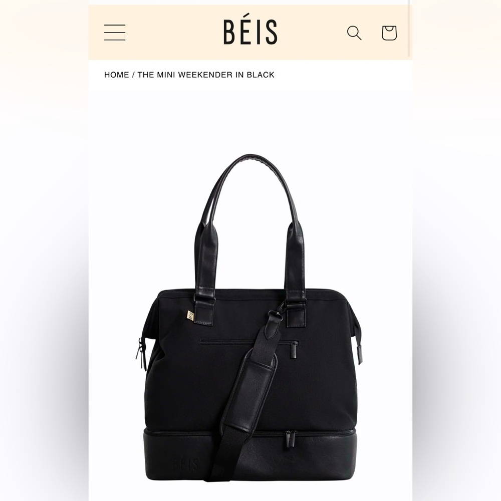Beis Mini Weekender in Black